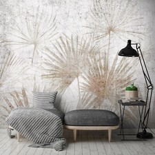 Fototapete Blätter Beton