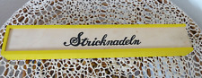 Vintage große Stricknadel Box Schachtel  Holz mit Stricknadeln Maße 43x4x7 cm