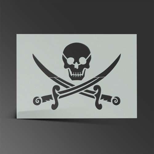 Piraten totenkopf schablone - piraten,