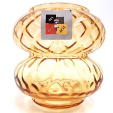 Lampenschirm 130 128 41 mm Glas bernstein Waben Kuppel Geweihlampe Windlicht