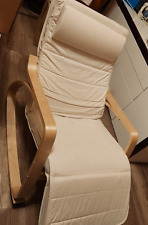 1 x  Songmics Schaukelstuhl ( Birkenholz ) selten benutzt mit Auflagen