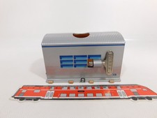 Biller Bahn Spur 0e Lokschuppen mit Schlüssel Made in US Zone Germany #DZ65-3