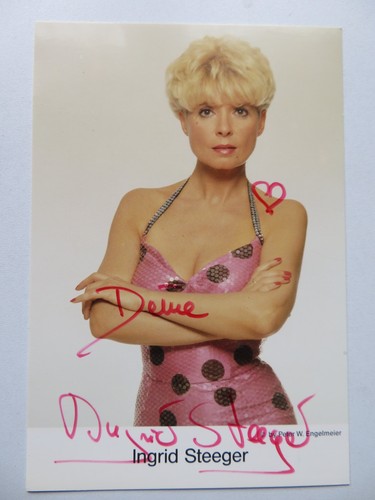 Ingrid steeger autogrammkarte - steeger,
