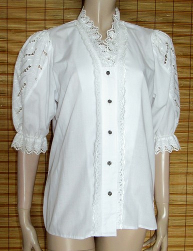Weisse trachtenbluse spitze - trachtenbluse,