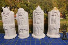 1:72 Diorama 4 unbemalte Figuren  Statuen  Herr der Ringe  Mittelalter  War Game