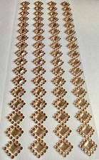 XXL Bogen 820 Selbstklebende Glitzer- Strasssteine Rund Quadratisch Topaz Gold