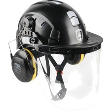 Hochsichtbarer Forsthelm mit