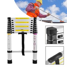 2,6m Stehleiter Anlegeleiter Mehrzweckleiter Teleskopleiter mit  9 Sprossen Alu