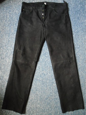 Lederjeans, Motorrad, 38 inch, schwarzbraun Nubuk