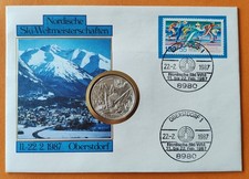 Nordische Ski-WM Oberstdorf ** Numisbrief vom 22.02.1987 mit Medaille PP TOP !!!