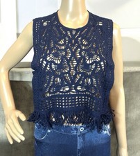 Gehäkelt Damen Boho Sommer Top,Handarbeit Strick Bustier Bikini Sommerkleid NEU