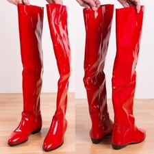 1908 Super Lackleder Overknee Stiefel Gr 39