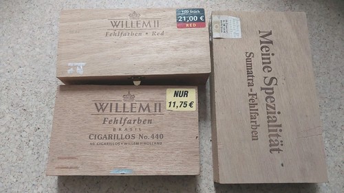 Zigarren schachteln holz - 3x,