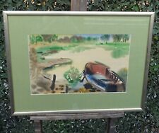 Fred Dahmen Aquarell Landschaft Malerei in Atelierrahmung Impressionismus