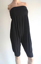 CORA KEMPERMAN: Cooler schwarzer schulterfreier Einteiler/Overall in Gr. XS/S