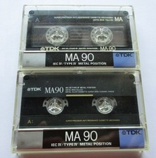 TDK  METAL  MA 90  Compact Cassette TAPE  2 Stück