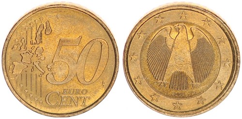 Brd cent fehlprägung 2002 - fehlprägung,