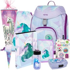 Einhorn Unicorn Schulranzen Tornister Ranzen Rucksack Set Schultüte und Patches
