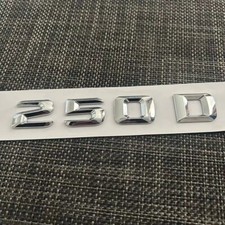 Mercedes Benz 250D Schriftzug Emblem Aufkleber Chrom W124 E-Klasse Typenschild