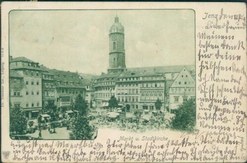 Ansichtskarte jena markt - jena,
