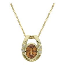 Citrin Anhänger Gold 585 mit