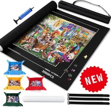Puzzle Matte Rollbare Unterlage mit Aufbewahrungsfunktion für 3000 Teile Schwarz
