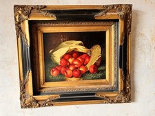Gemälde Öl Holz Stillleben