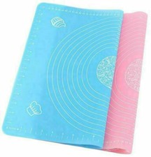 65x45 cm Backmatte Silikonmatte Teigunterlage Ausrollmatte - Blau - Rosa - Grün