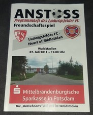 Orig. Programm Ludwigsfelder FC Heart of Midlothian Edinburgh Scotland Soccer