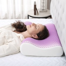 HOMCOM Memory Schaum Kissen Kopfkissen, Nackenstützkissen mit abnehmbarem Bezug