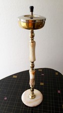 60s Standaschenbecher  Ascher Onyx  Messing Drehaschenbecher Italien 70er