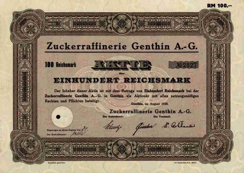 Zuckerraffinerie genthin 1938 - zuckerraffinerie,