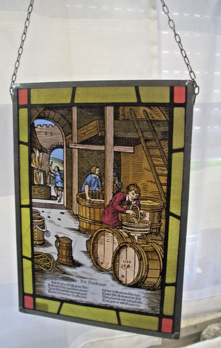 Fensterbild hinterglasmalerei - fensterbild,