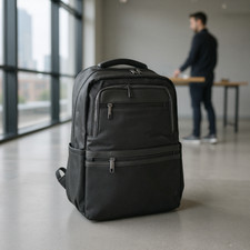 Großer Sportlicher Rucksack Schulrucksack Freizeit Business Laptop schwarz