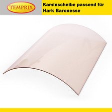 Kaminglas für Hark Baronesse Kaminscheibe gebogen Ofen Sichtscheibe Ersatzteil