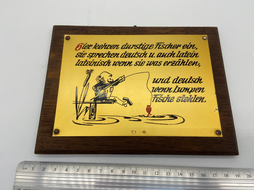 Vintage holzschild für - holzschild, angler