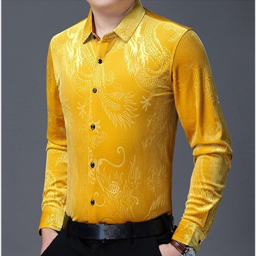 Herren samt bluse hemd - samt,