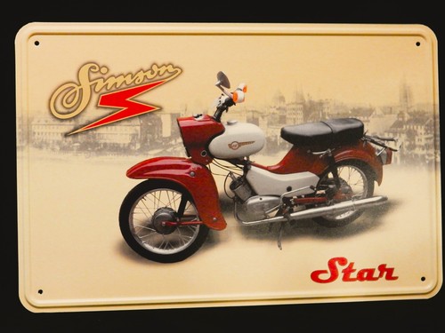 Blechschild simson moped star - moped,