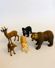 Schleich  Konvolut Sammlung  von 5 Waldtieren Bären, Luchs Rehe