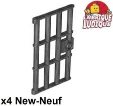 Lego 4x Tür Tür 1x4x6 Barred Prison Pearl Dark Gray 60621 NEU