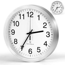 Funkuhr 30cm Wanduhr Ohne Tickgeräusche Modern Funkwanduhr Bahnhofsuhr Lautlos