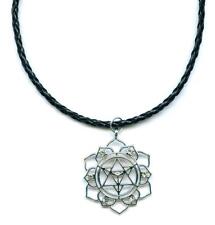 Halskette Anhänger Tetraeder Necklace Amulett Merkaba Mandala Yoga Meditation