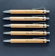 Kugelschreiber personalisiert aus Holz | Kugelschreiber mit Gravur Namen Bambus