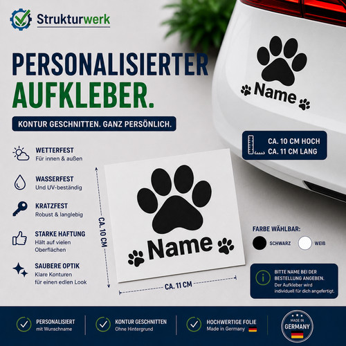 Personalisierter hundepfoten - personalisierter,