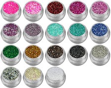 Hexagon Pailetten 1mm Nailart Art versch. Farben Pink Rosa Blau Grün Gelb #00130