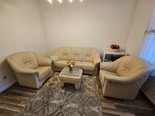 Weiße Leder Couch Sessel