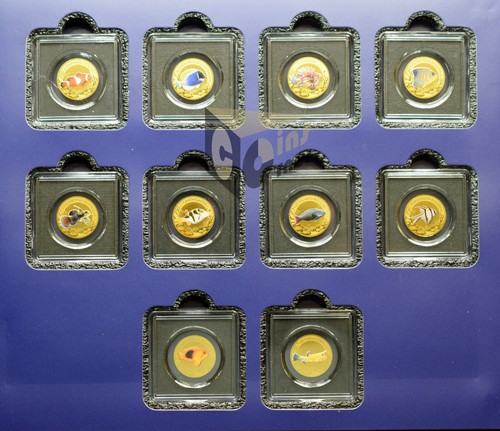 Korallenfische set gold 10 - korallenfische,