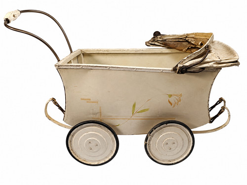Antiker puppenwagen blech - antiker,