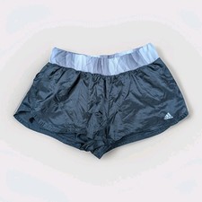 ADIDAS Glanz Nylon Shorts Running Damen Fitness Laufen Sprinter XS Vintage Sport