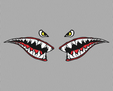 Hai Shark Aufkleber 110mm Scharfe Zähne Sticker Fahrrad Tuning Motorrad MTB